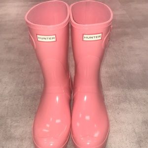 Hunter boots pink